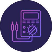 Voltmeter Line Circle Gradient Icon Design vector