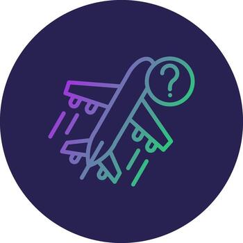Unknown Line Circle Gradient Icon Design vector