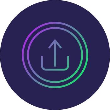 Upload Line Circle Gradient Icon Design vector