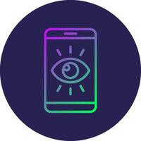 Viewer Line Circle Gradient Icon Design vector