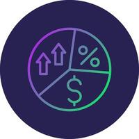 Margin Line Circle Gradient Icon Design vector