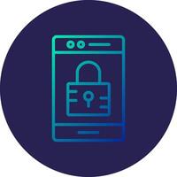 Smartphone Line Circle Gradient Icon Design vector