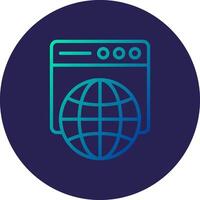 Web Hosting Line Circle Gradient Icon Design vector