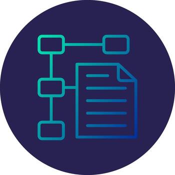 Structure Line Circle Gradient Icon Design vector