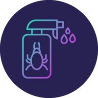Anti Flea Line Circle Gradient Icon Design vector