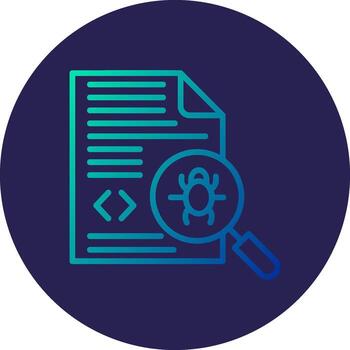 depuración línea circulo degradado icono diseño vector