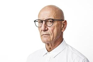 Serious Senior Man Looking at Camera photo