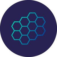 Honey Comb Line Circle Gradient Icon Design vector