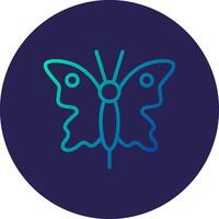 Butterfly Line Circle Gradient Icon Design vector