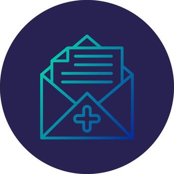 Mail Line Circle Gradient Icon Design vector
