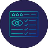 Monitoring Line Circle Gradient Icon Design vector