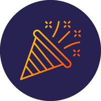 Confetti Line Circle Gradient Icon Design vector