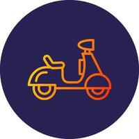 Vespa Line Circle Gradient Icon Design vector