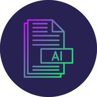 Ai File Line Circle Gradient Icon Design vector