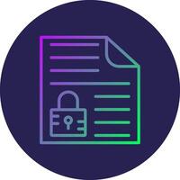 File Line Circle Gradient Icon Design vector