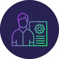 Managment Line Circle Gradient Icon Design vector