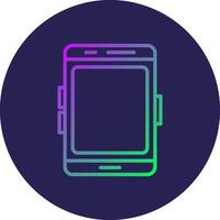 Smartphone Line Circle Gradient Icon Design vector