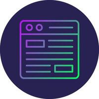 Website Mockup Line Circle Gradient Icon Design vector