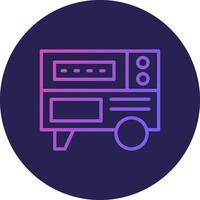 Generator Line Circle Gradient Icon Design vector