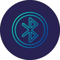 Bluetooth Line Circle Gradient Icon Design vector