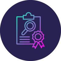 Quality Control Line Circle Gradient Icon Design vector