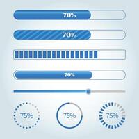 Progress Bars and Circles eps vector