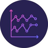 Line Circle Gradient Chart Line Circle Gradient Icon Design vector