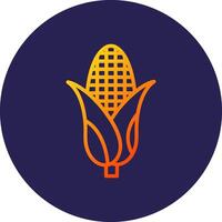 Corn Line Circle Gradient Icon Design vector