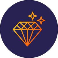 Diamond Line Circle Gradient Icon Design vector