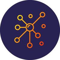 Node Line Circle Gradient Icon Design vector