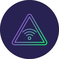 Wifi Line Circle Gradient Icon Design vector