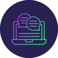 Discussion Line Circle Gradient Icon Design vector