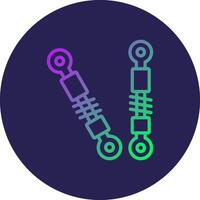 Damper Line Circle Gradient Icon Design vector