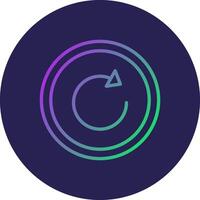 Refresh Line Circle Gradient Icon Design vector