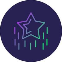 Star Line Circle Gradient Icon Design vector
