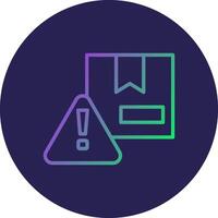 Warning Line Circle Gradient Icon Design vector