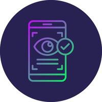 Visibility Line Circle Gradient Icon Design vector