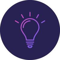Idea Line Circle Gradient Icon Design vector