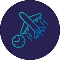 Delayed Line Circle Gradient Icon Design vector