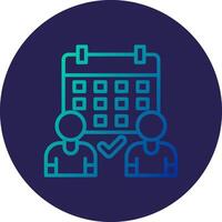 Coordination Line Circle Gradient Icon Design vector