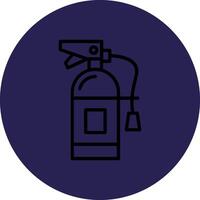 Fire Extinguisher Line Circle Gradient Icon Design vector