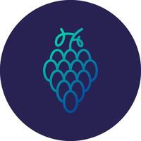 Grapes Line Circle Gradient Icon Design vector