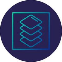 Layers Line Circle Gradient Icon Design vector
