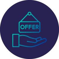 Offer Line Circle Gradient Icon Design vector