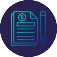 Statement Line Circle Gradient Icon Design vector