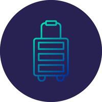 Suitcase Line Circle Gradient Icon Design vector
