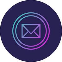 Mail Line Circle Gradient Icon Design vector