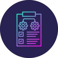 Project Management Line Circle Gradient Icon Design vector