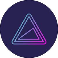 Steep Hill Line Circle Gradient Icon Design vector
