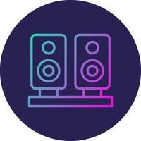 Speakers Line Circle Gradient Icon Design vector